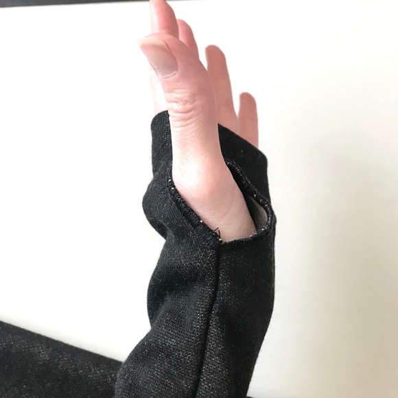 Black Fleece Arm Warmers Winter Gloves Elbow Length Sleeves Soft Made in the USA - Picture 5 of 8